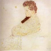 Egon Schiele Portrait of the composer Lowenstein oil